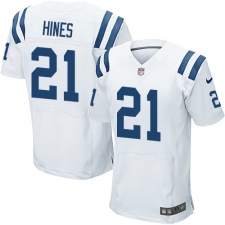 Men's Nike Indianapolis Colts #21 Nyheim Hines Elite White NFL Jersey