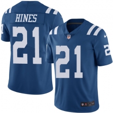 Men's Nike Indianapolis Colts #21 Nyheim Hines Limited Royal Blue Rush Vapor Untouchable NFL Jersey