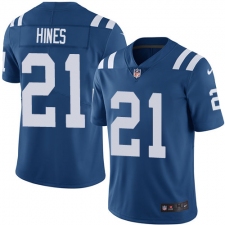 Men's Nike Indianapolis Colts #21 Nyheim Hines Royal Blue Team Color Vapor Untouchable Limited Player NFL Jersey
