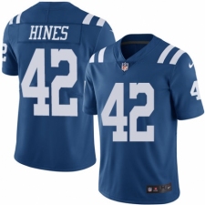 Men's Nike Indianapolis Colts #42 Nyheim Hines Limited Royal Blue Rush Vapor Untouchable NFL Jersey