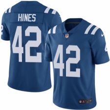 Men's Nike Indianapolis Colts #42 Nyheim Hines Royal Blue Team Color Vapor Untouchable Limited Player NFL Jersey