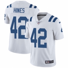 Men's Nike Indianapolis Colts #42 Nyheim Hines White Vapor Untouchable Limited Player NFL Jersey