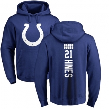 NFL Nike Indianapolis Colts #21 Nyheim Hines Royal Blue Backer Pullover Hoodie