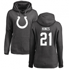 NFL Women's Nike Indianapolis Colts #21 Nyheim Hines Ash One Color Pullover Hoodie