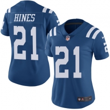 Women's Nike Indianapolis Colts #21 Nyheim Hines Limited Royal Blue Rush Vapor Untouchable NFL Jersey
