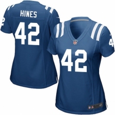 Women's Nike Indianapolis Colts #42 Nyheim Hines Game Royal Blue Team Color NFL Jersey