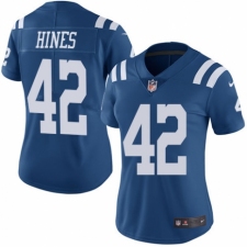 Women's Nike Indianapolis Colts #42 Nyheim Hines Limited Royal Blue Rush Vapor Untouchable NFL Jersey