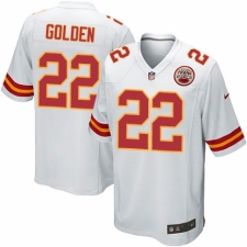 Men's Nike Kansas City Chiefs #22 Robert Golden Game White NFL Jersey