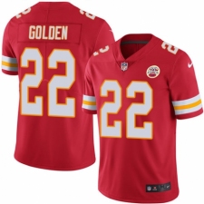 Men's Nike Kansas City Chiefs #22 Robert Golden Red Team Color Vapor Untouchable Limited Player NFL Jersey