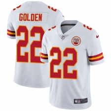 Men's Nike Kansas City Chiefs #22 Robert Golden White Vapor Untouchable Limited Player NFL Jersey