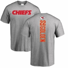NFL Nike Kansas City Chiefs #22 Robert Golden Ash Backer T-Shirt
