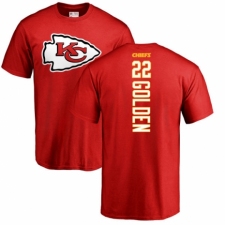 NFL Nike Kansas City Chiefs #22 Robert Golden Red Backer T-Shirt