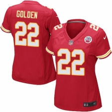 Women's Nike Kansas City Chiefs #22 Robert Golden Game Red Team Color NFL Jersey