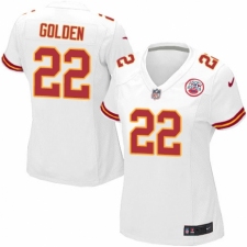 Women's Nike Kansas City Chiefs #22 Robert Golden Game White NFL Jersey