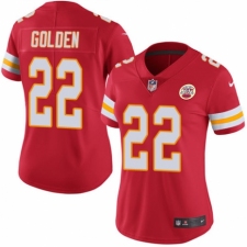 Women's Nike Kansas City Chiefs #22 Robert Golden Red Team Color Vapor Untouchable Limited Player NFL Jersey