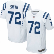 Men's Nike Indianapolis Colts #72 Braden Smith Elite White NFL Jersey
