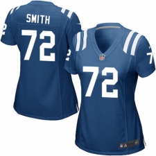 Women's Nike Indianapolis Colts #72 Braden Smith Game Royal Blue Team Color NFL Jersey