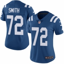 Women's Nike Indianapolis Colts #72 Braden Smith Royal Blue Team Color Vapor Untouchable Limited Player NFL Jersey