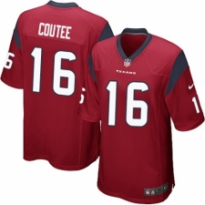 Men's Nike Houston Texans #16 Keke Coutee Game Red Alternate NFL Jersey