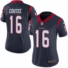 Women's Nike Houston Texans #16 Keke Coutee Navy Blue Team Color Vapor Untouchable Limited Player NFL Jersey