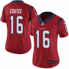 Women's Nike Houston Texans #16 Keke Coutee Red Alternate Vapor Untouchable Limited Player NFL Jersey
