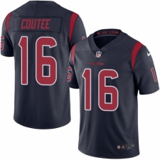Youth Nike Houston Texans #16 Keke Coutee Limited Navy Blue Rush Vapor Untouchable NFL Jersey