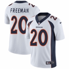 Men's Nike Denver Broncos #20 Royce Freeman White Vapor Untouchable Limited Player NFL Jersey