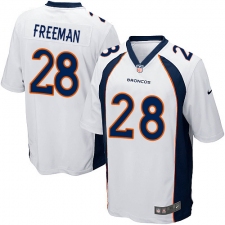 Men's Nike Denver Broncos #28 Royce Freeman Game White NFL Jersey