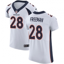 Men's Nike Denver Broncos #28 Royce Freeman White Vapor Untouchable Elite Player NFL Jersey