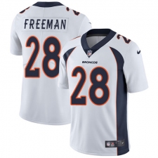 Men's Nike Denver Broncos #28 Royce Freeman White Vapor Untouchable Limited Player NFL Jersey