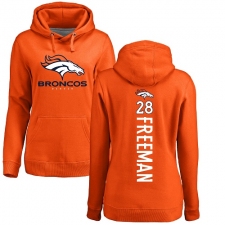 NFL Women's Nike Denver Broncos #28 Royce Freeman Orange Backer Pullover Hoodie