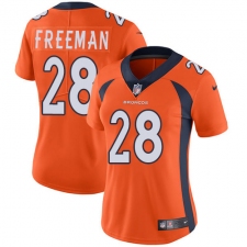 Women Nike Denver Broncos #28 Royce Freeman Orange Team Color Vapor Untouchable Limited Player NFL Jersey