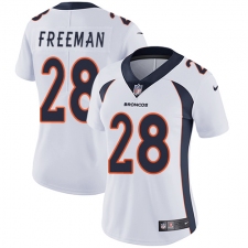 Women Nike Denver Broncos #28 Royce Freeman White Vapor Untouchable Limited Player NFL Jersey