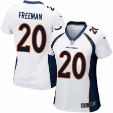 Women's Nike Denver Broncos #20 Royce Freeman Game White NFL Jersey