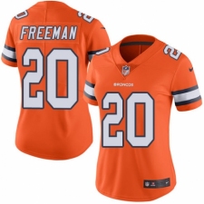 Women's Nike Denver Broncos #20 Royce Freeman Limited Orange Rush Vapor Untouchable NFL Jersey