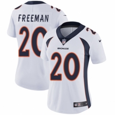 Women's Nike Denver Broncos #20 Royce Freeman White Vapor Untouchable Elite Player NFL Jersey
