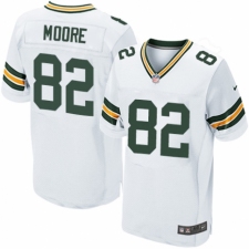 Men's Nike Green Bay Packers #82 J'Mon Moore Elite White NFL Jersey