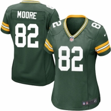 Women's Nike Green Bay Packers #82 J'Mon Moore Game Green Team Color NFL Jersey