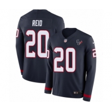 Men's Nike Houston Texans #20 Justin Reid Limited Navy Blue Therma Long Sleeve NFL Jersey