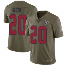 Men's Nike Houston Texans #20 Justin Reid Limited Olive 2017 Salute to Service NFL Jersey