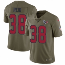 Men's Nike Houston Texans #38 Justin Reid Limited Olive 2017 Salute to Service NFL Jersey