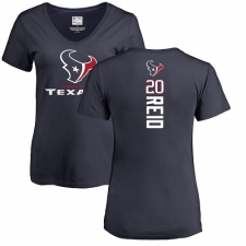 NFL Women's Nike Houston Texans #20 Justin Reid Navy Blue Backer T-Shirt