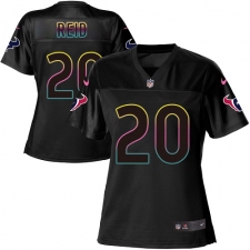 Women's Nike Houston Texans #20 Justin Reid Game Black Fashion NFL Jersey