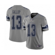 Men's Dallas Cowboys #13 Michael Gallup Limited Gray Inverted Legend Football Jersey
