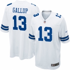 Men's Nike Dallas Cowboys #13 Michael Gallup Game White NFL Jersey