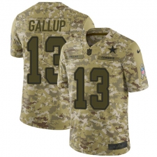 Men's Nike Dallas Cowboys #13 Michael Gallup Limited Camo 2018 Salute to Service NFL Jersey