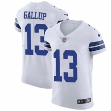 Men's Nike Dallas Cowboys #13 Michael Gallup White Vapor Untouchable Elite Player NFL Jersey
