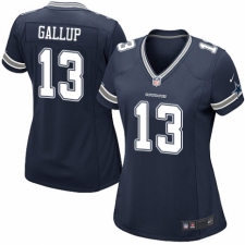 Women's Nike Dallas Cowboys #13 Michael Gallup Game Navy Blue Team Color NFL Jersey