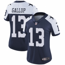 Women's Nike Dallas Cowboys #13 Michael Gallup Navy Blue Throwback Alternate Vapor Untouchable Limited Player NFL Jersey