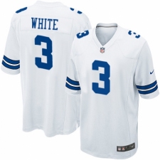 Men's Nike Dallas Cowboys #3 Mike White Game White NFL Jersey